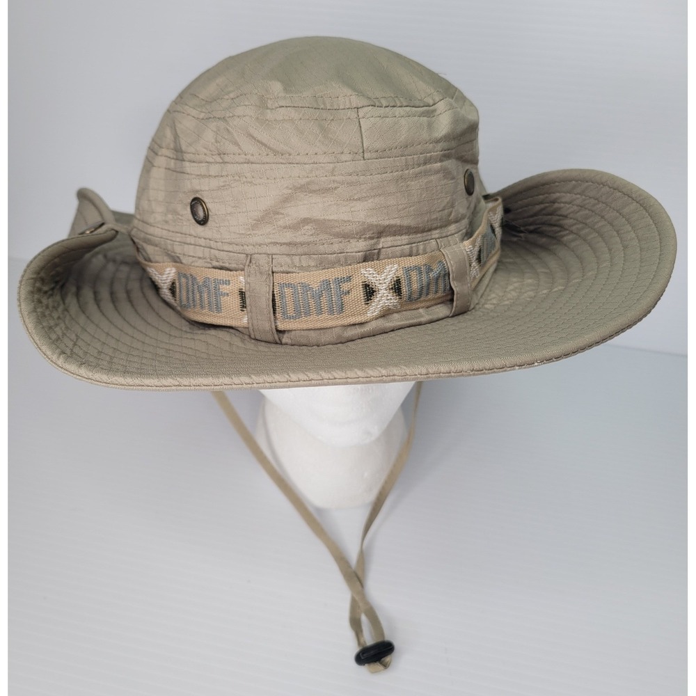 LETHMIK‎ Sun Hat Mens Khaki Wide Brim Chin Strap Hiking Fishing Snap Sides